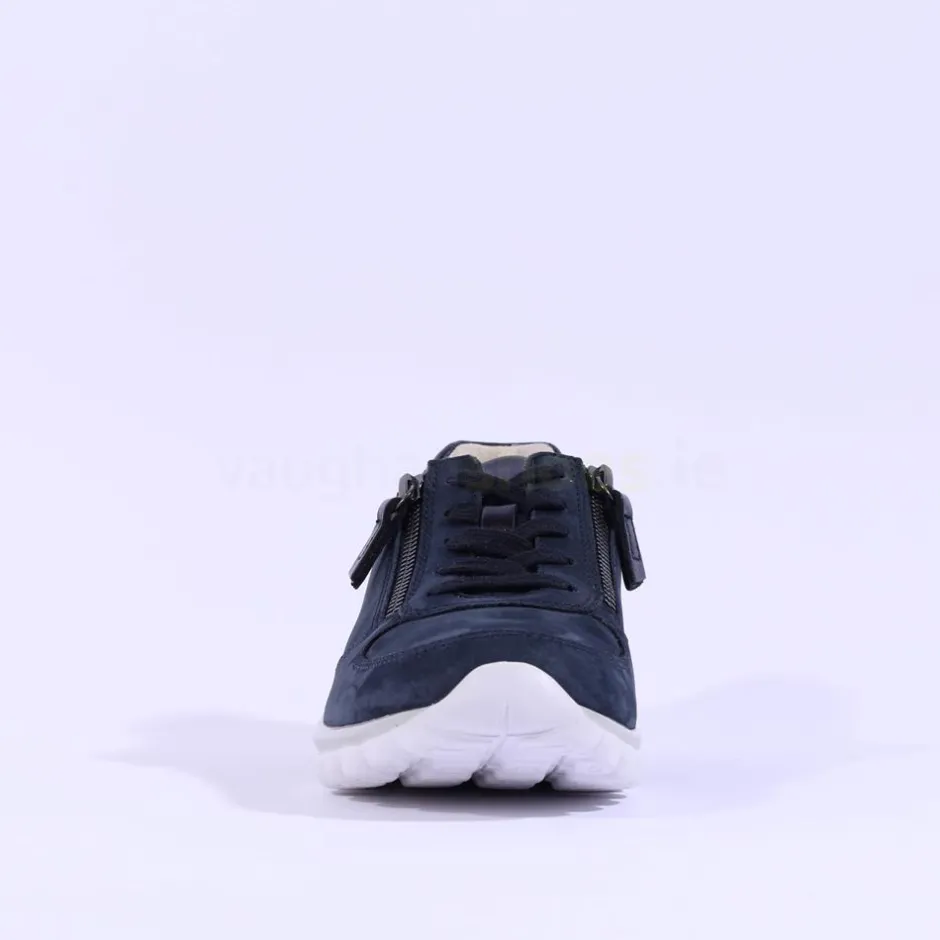 Women Gabor Rolling Soft Twin Zip Fantastic - Navy Nubuck