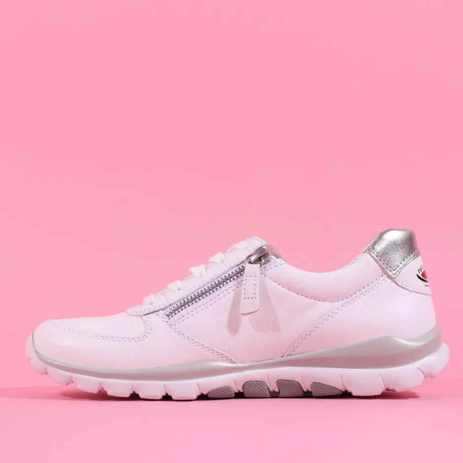 Women Gabor Rolling Soft Twin Zip Fantastic - White Leather