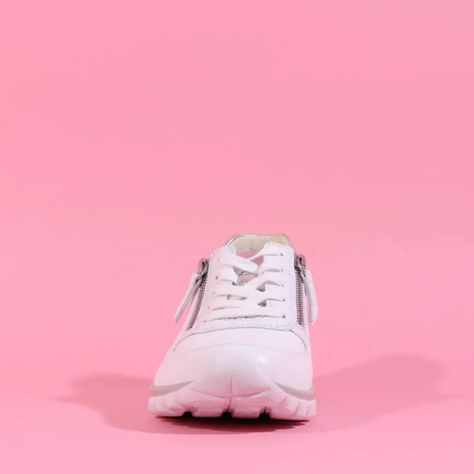 Women Gabor Rolling Soft Twin Zip Fantastic - White Leather
