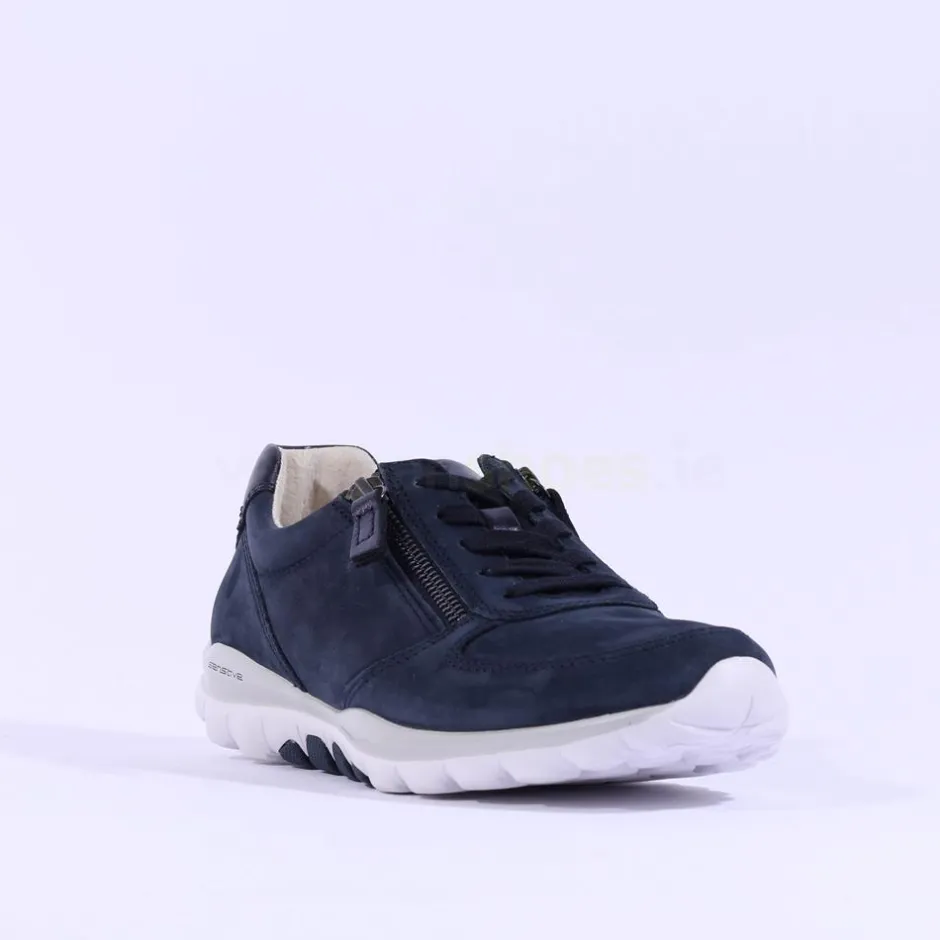 Women Gabor Rolling Soft Twin Zip Fantastic - Navy Nubuck