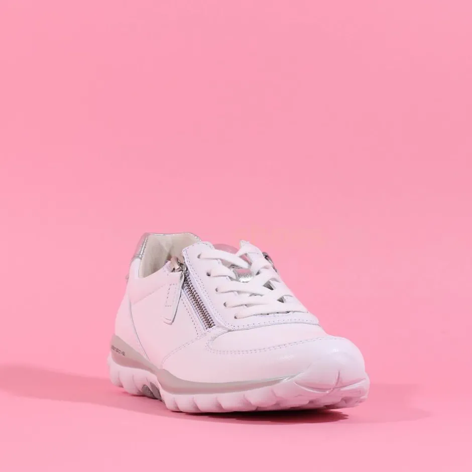 Women Gabor Rolling Soft Twin Zip Fantastic - White Leather