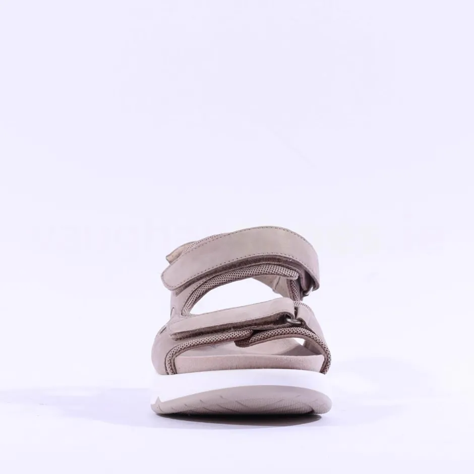 Women Gabor Rolling Soft V/C Strap Sandal Tina - Taupe Nubuck