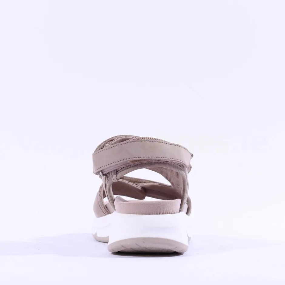 Women Gabor Rolling Soft V/C Strap Sandal Tina - Taupe Nubuck