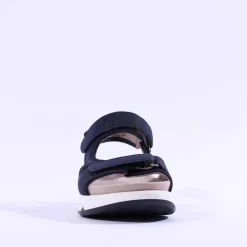 Women Gabor Rolling Soft Velcro Strap Sandal Tina - Navy Nubuck