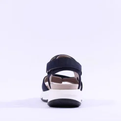 Women Gabor Rolling Soft Velcro Strap Sandal Tina - Navy Nubuck