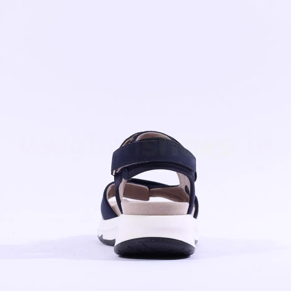Women Gabor Rolling Soft Velcro Strap Sandal Tina - Navy Nubuck