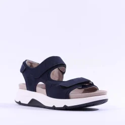 Women Gabor Rolling Soft Velcro Strap Sandal Tina - Navy Nubuck