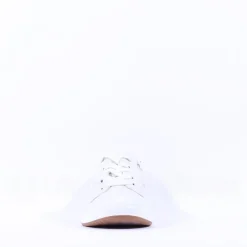 Women Ara Rom Internal Zip Laced Trainer - White Leather