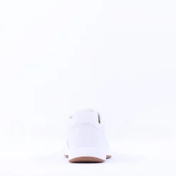 Women Ara Rom Internal Zip Laced Trainer - White Leather