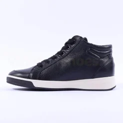 Women Ara Rome Diagonal Zip Lace Bootie - Black Leather
