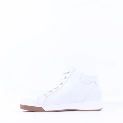 Women Ara Rome Diagonal Zip Lace Bootie - White Leather