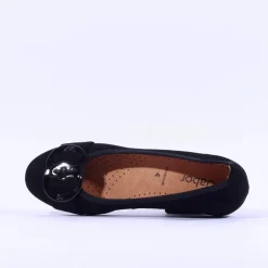 Women Gabor Rosta Slip On Low Pomp - Black Suede