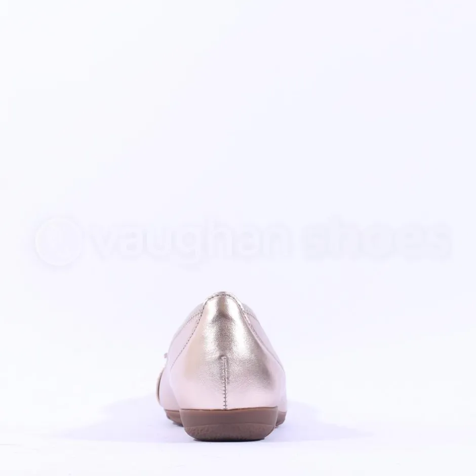 Women Gabor Rosta Slip On Low Pomp - Gold Metallic