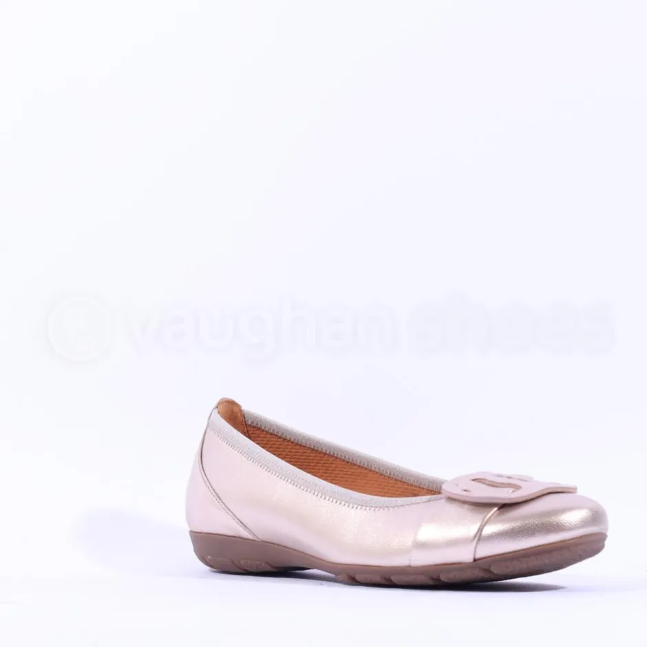 Women Gabor Rosta Slip On Low Pomp - Gold Metallic