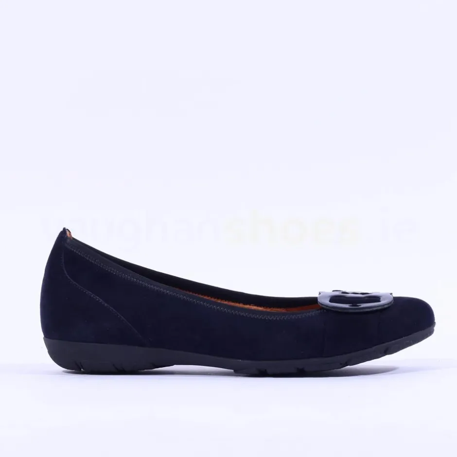 Women Gabor Rosta Slip On Low Pomp - Navy Suede