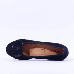 Women Gabor Rosta Slip On Low Pomp - Navy Suede