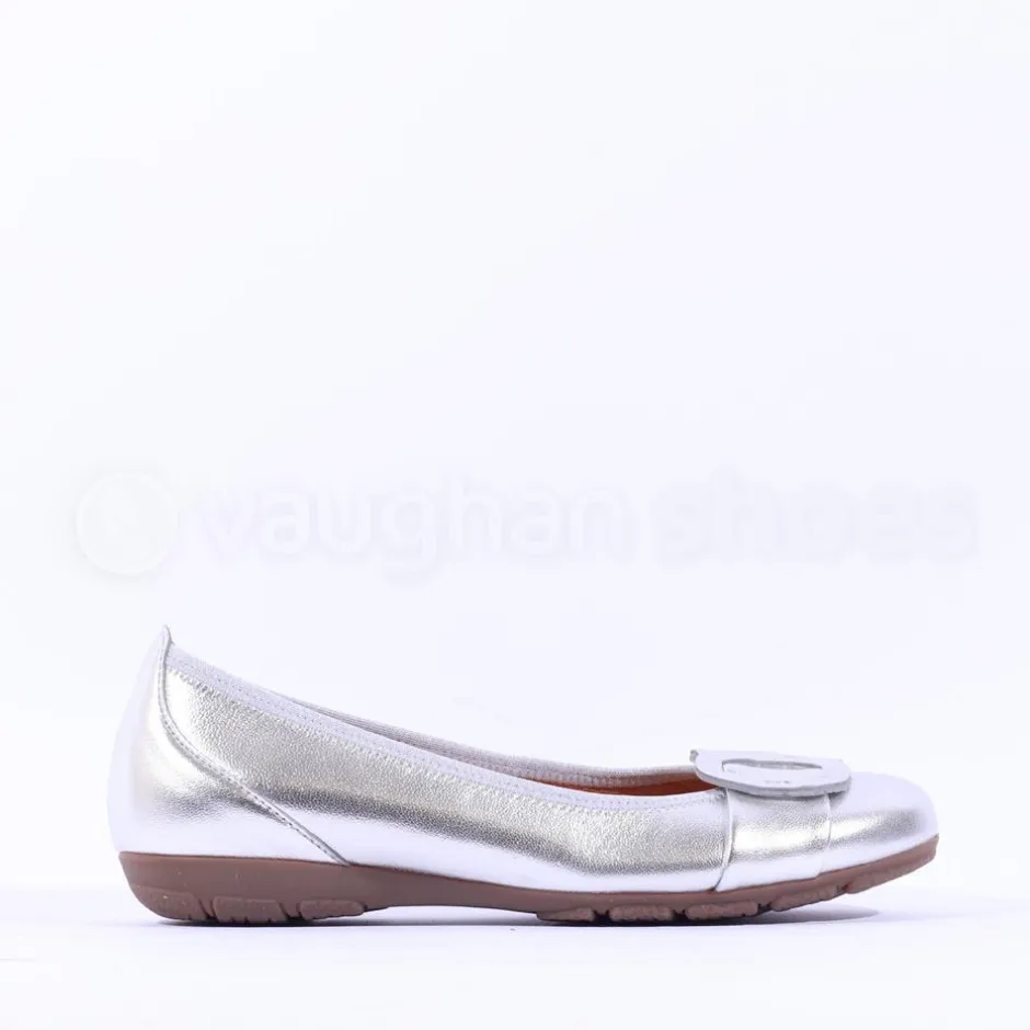 Women Gabor Rosta Slip On Low Pomp - Silver