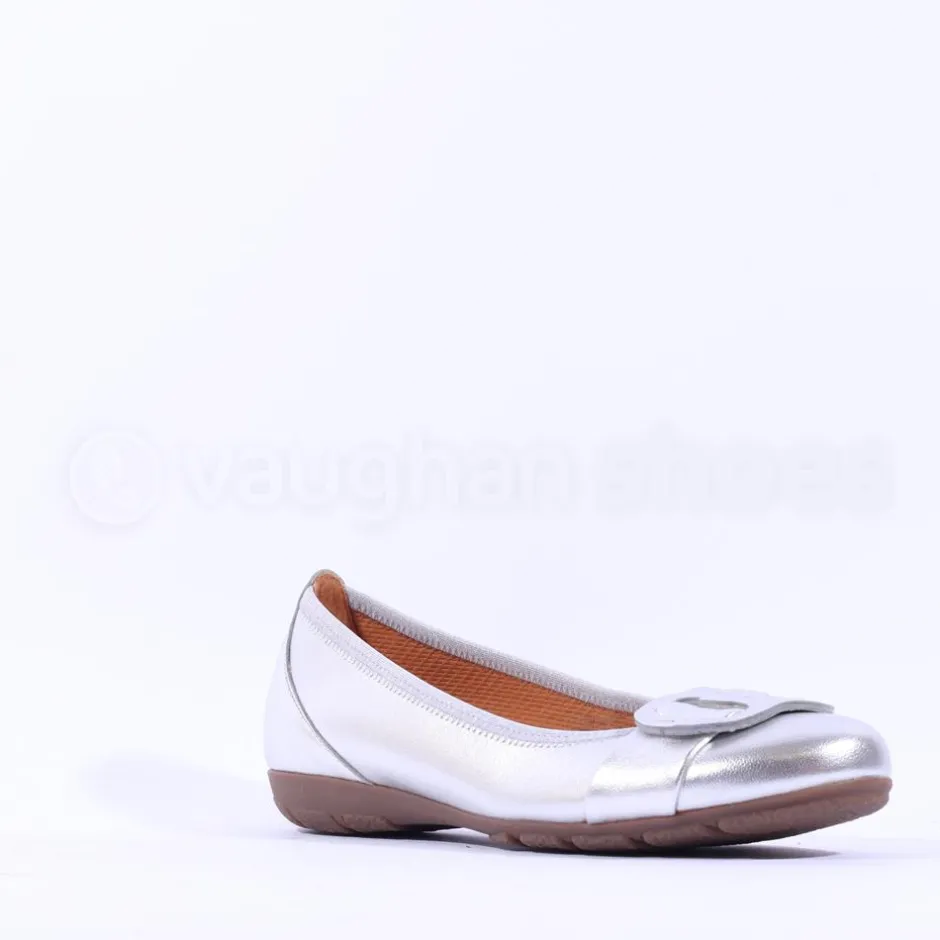 Women Gabor Rosta Slip On Low Pomp - Silver