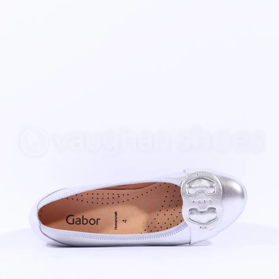 Women Gabor Rosta Slip On Low Pomp - Silver