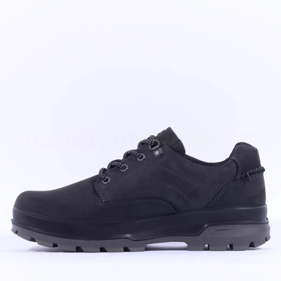 Ecco Men Rugged Track Plain Toe - Black Leather