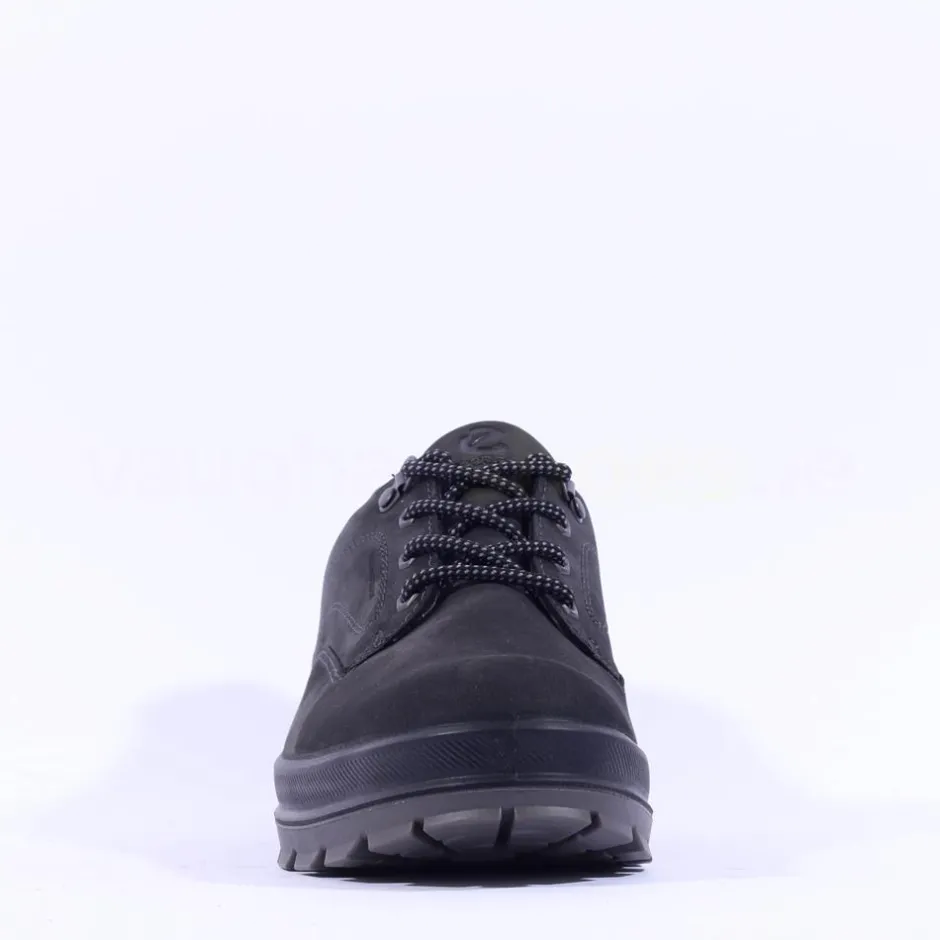 Ecco Men Rugged Track Plain Toe - Black Leather