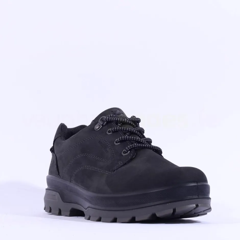 Ecco Men Rugged Track Plain Toe - Black Leather
