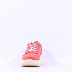 Women Wonders Samira Bungee Lace Wedge Trainer - Rust Nubuck