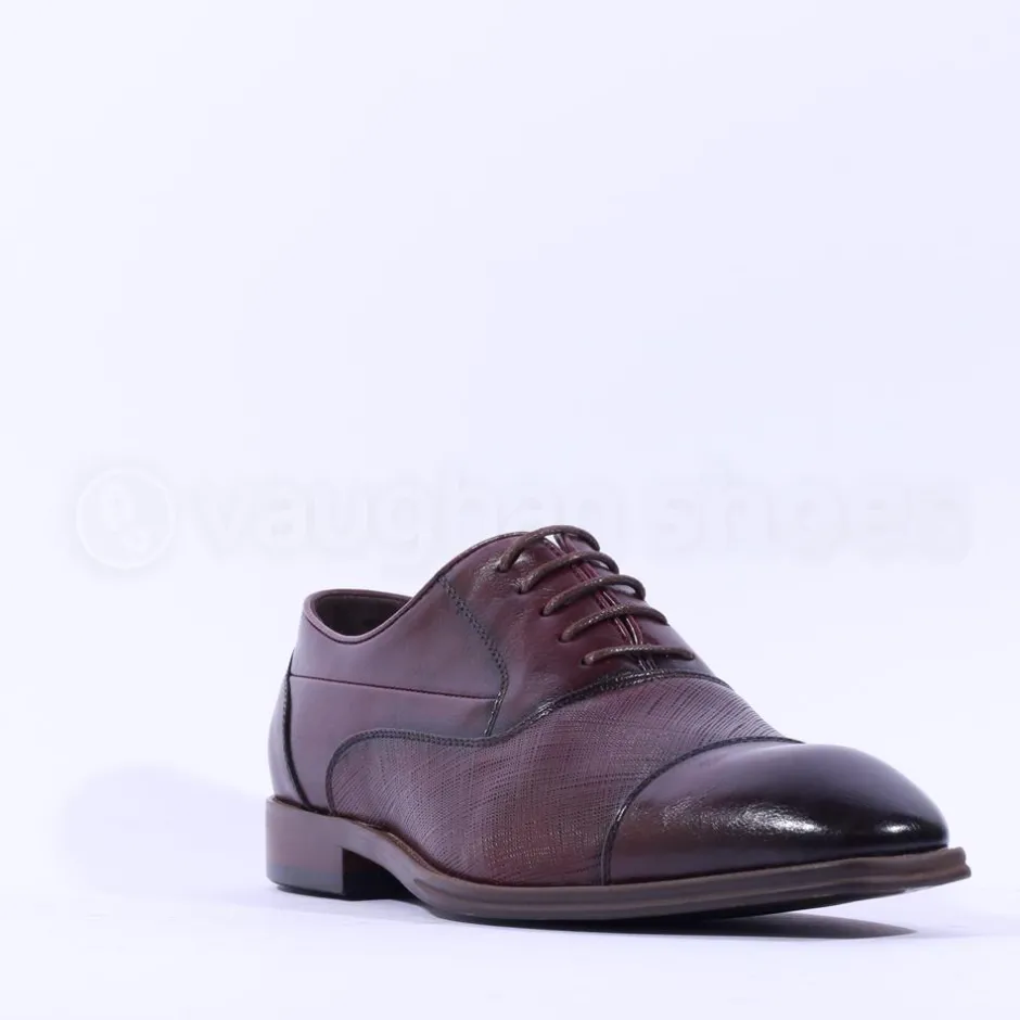 6th Sense Sammy Laced Toecap Dress Shoe - Burgundy