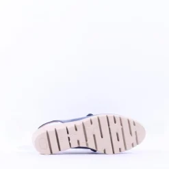 Women Wonders San Marino Bow Slingback Wedge - Navy Leather