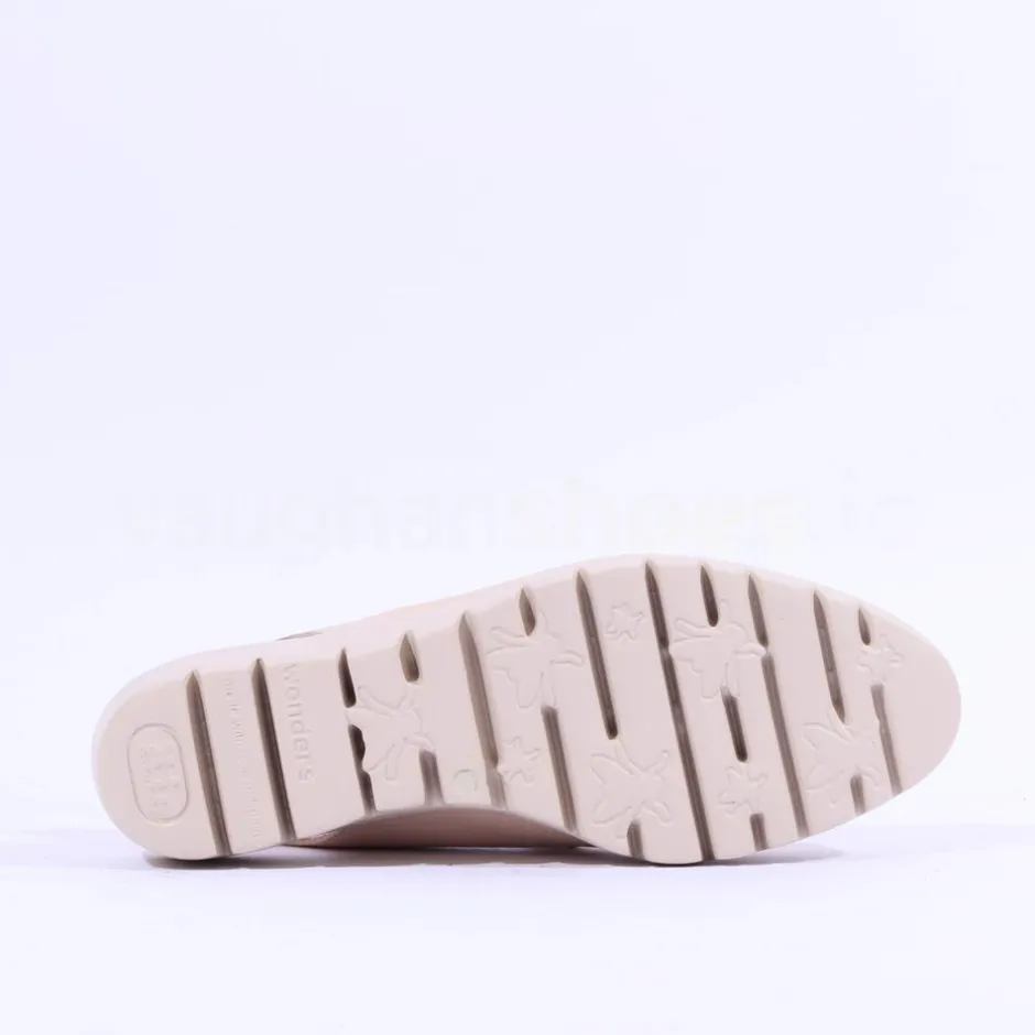 Women Wonders San Marino Bow Slingback Wedge - Nude Leather