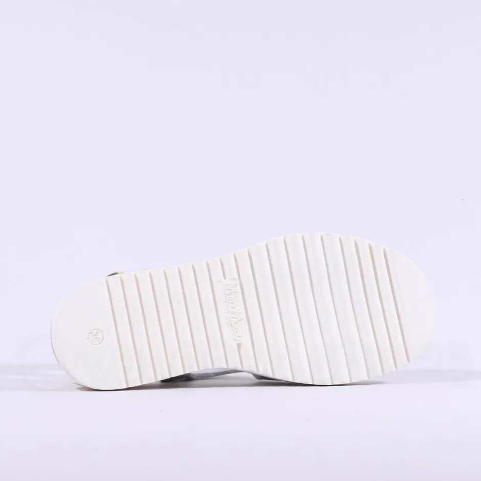 Women Marco Moreo San Remo Wedge Stud Sandal - Silver Gold