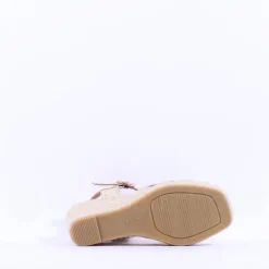 Women Wonders Sango Strappy Espadrille Wedge - Gold Leather