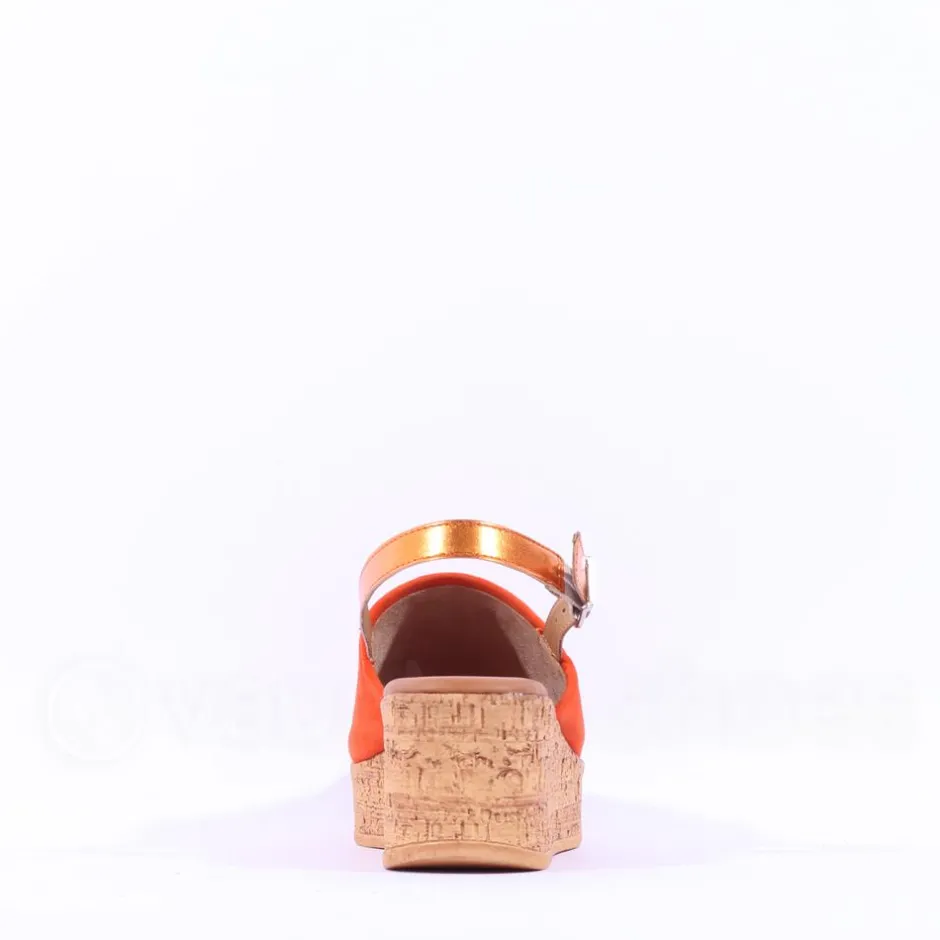 Women Tamaris Santini Cork Platform Slingback - Orange