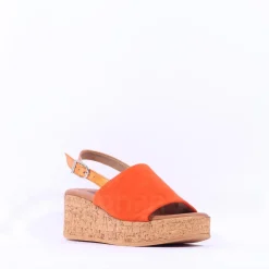 Women Tamaris Santini Cork Platform Slingback - Orange