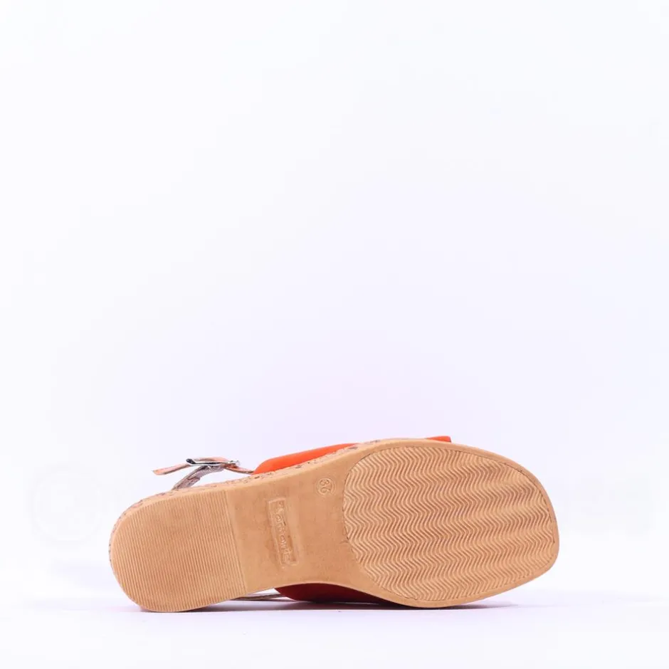 Women Tamaris Santini Cork Platform Slingback - Orange