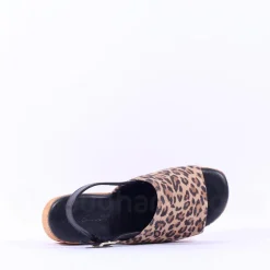 Women Tamaris Santini Cork Platform Slingback - Leopard Print