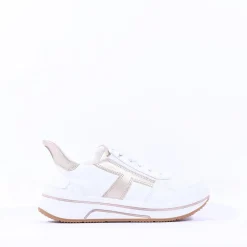 Women Ara Sapporo 3.0 Easy Slip On Trainer - White Gold