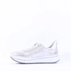 Women Ara Sapporo 3.0 Easy Slip On Trainer - Silver Leather