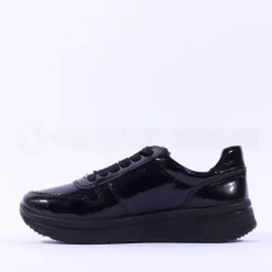 Women Ara Sapporo Side Zip Platform Trainer - Black Patent