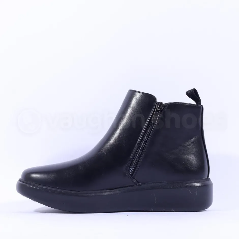 Women Heavenly Feet Senta Twin Zip Ankle Boot - Black