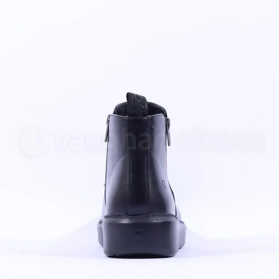 Women Heavenly Feet Senta Twin Zip Ankle Boot - Black