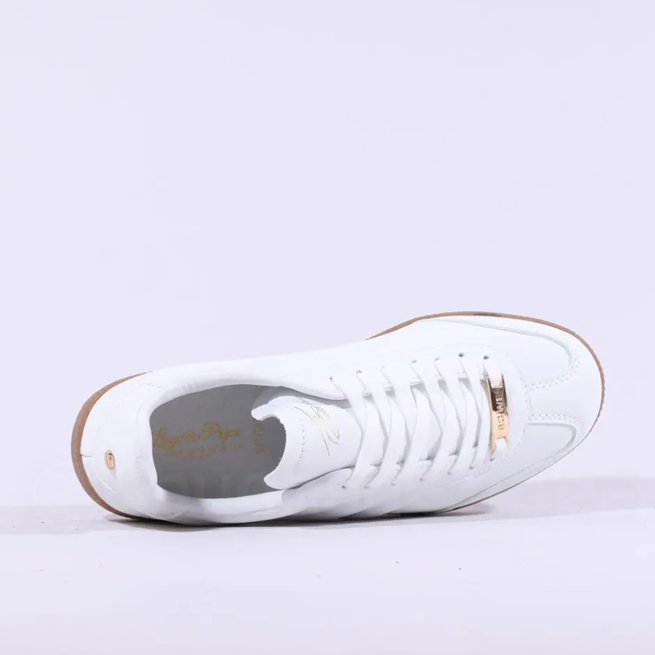 Women Tommy Bowe Ladies Serevi Gumsole Trainer - White Tan