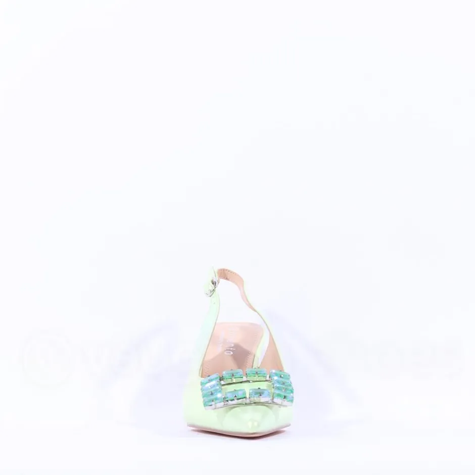 Women Sorento Shelbourne Brooch Slingback Heel - Lime