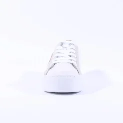 Women Paul Green Side Panel Laced Trainer - White Sparkle