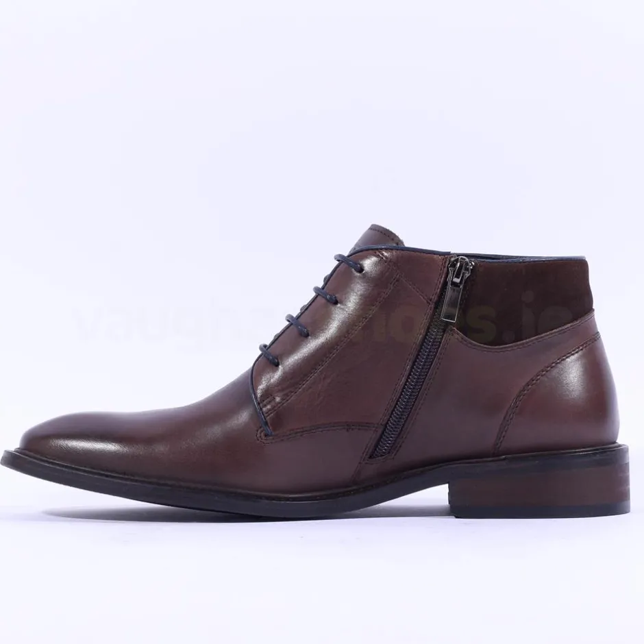 Escape Men Singspiel Laced Boot - Mahogany