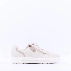 Women Jana Sitane Elasticated Lace Trainer - Beige Metallic