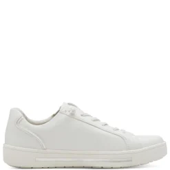 Women Jana Sitane Elasticated Lace Trainer - White Silver