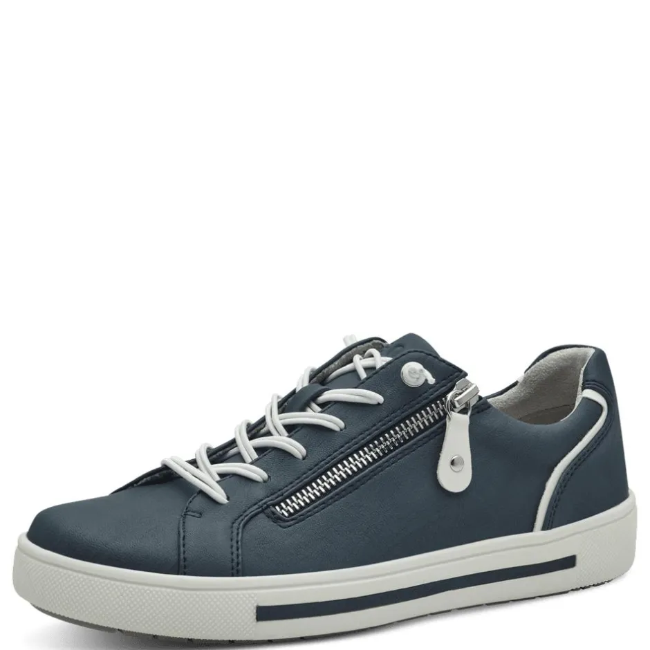 Women Jana Sitane Elasticated Lace Trainer - Navy