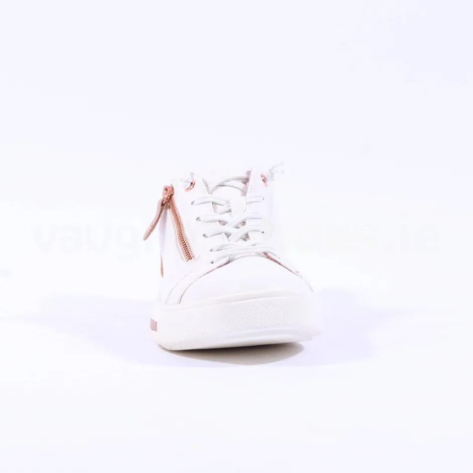 Women Jana Sitane Elasticated Lace Trainer - White Rose Gold
