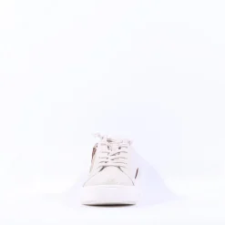Women Jana Sitane Elasticated Lace Trainer - Beige Metallic